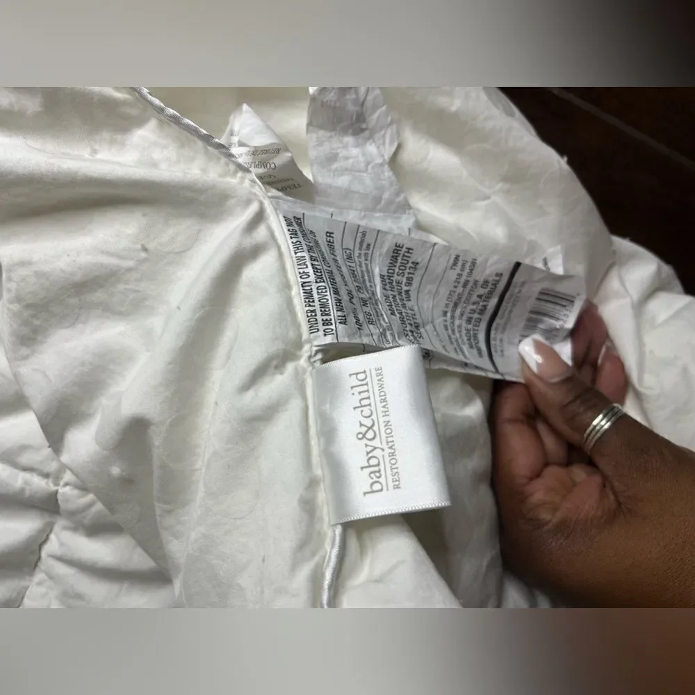 Restoration Hardware white/grey ombre duvet cover and insert twin